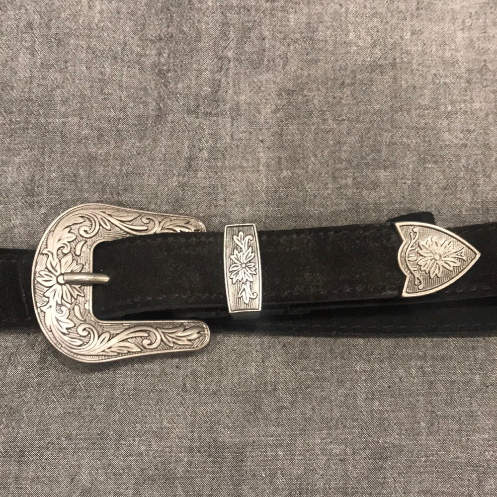Free People Black Suede Belt